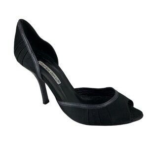 Charles David Satin D'Orsay Peep - Toe Heels size 7